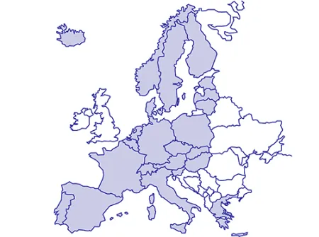 Kaart schengengebied