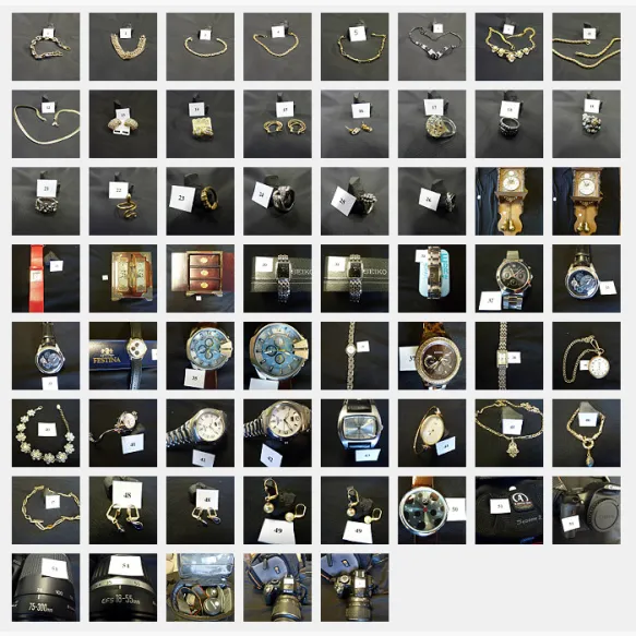 Bijoux retrouvés dans la région de Chimay et Couvin