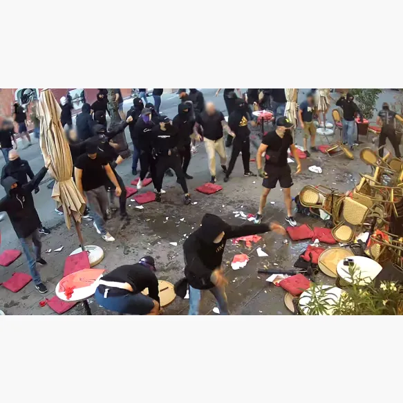 Altercation entre deux groupes de supporters et dégradations de biens